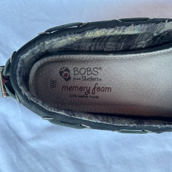 Women's Bobs by Sketchers Memory Foam Slip-On Shoes, Black, Size W8 - Picture 4 of 8